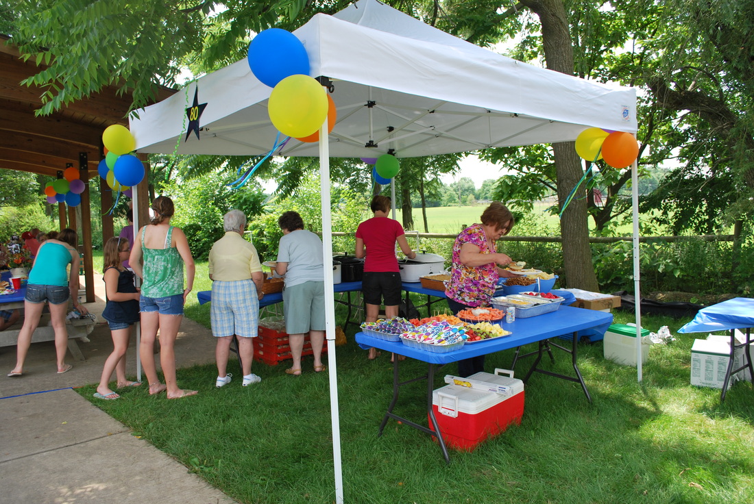 buffet style tent at the picnic pavilion at kindsgrove in selinsgrove pa